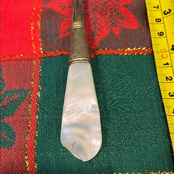 Sterling Silver and pearl Serving spoon - Picture 3 of 10